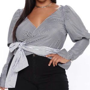 Fashion Nova Wrap Blouse
